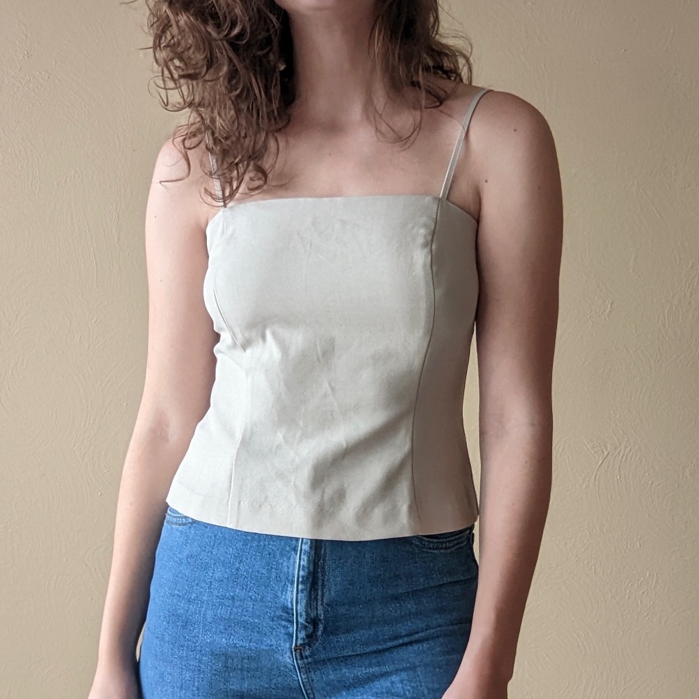 tan fitted cami